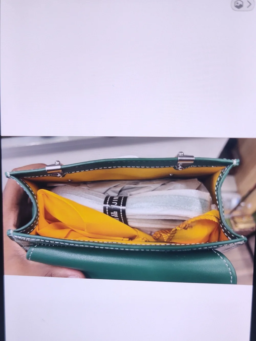 Green Top-Handle Patterned Women's Handbag